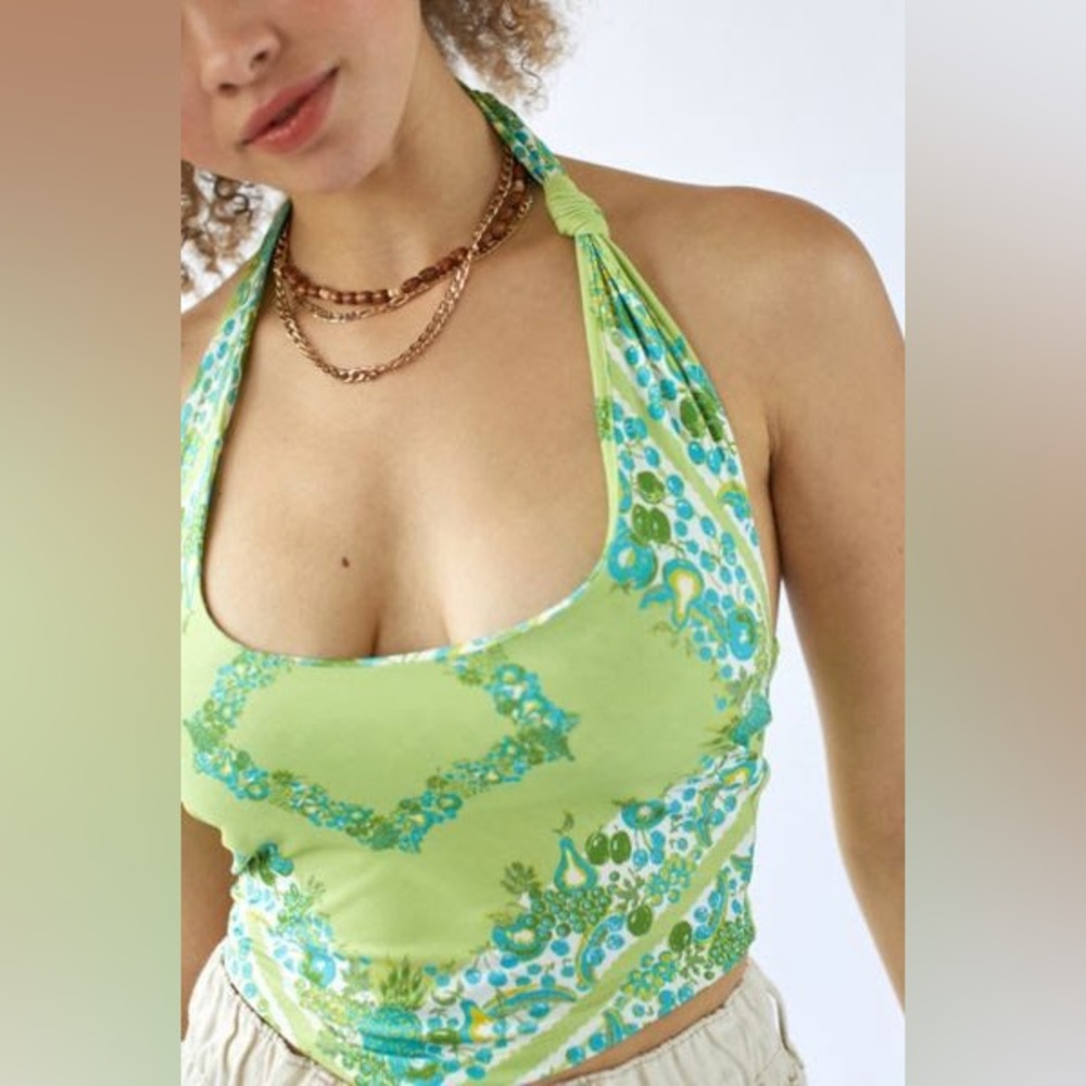 UO Primrose Square Neck Halter Top